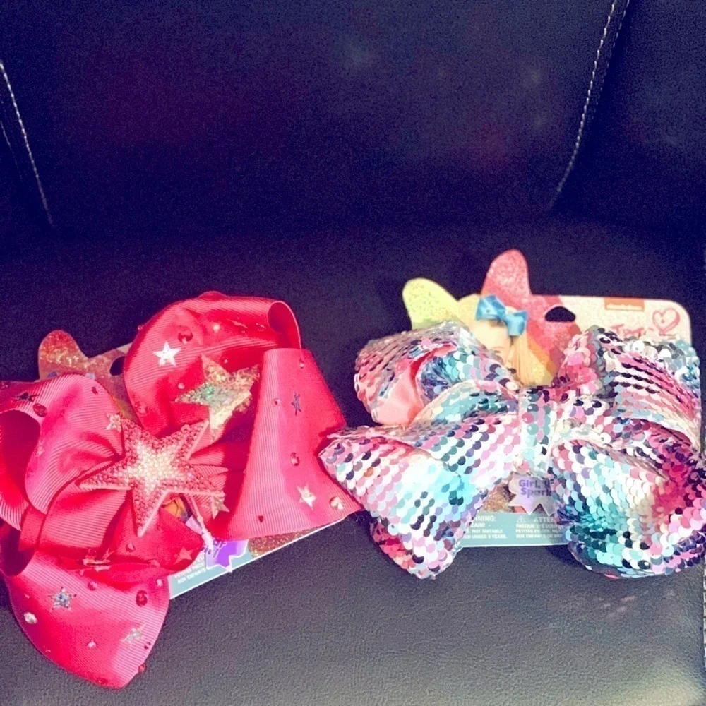 Jo Jo Fans two hair bows new